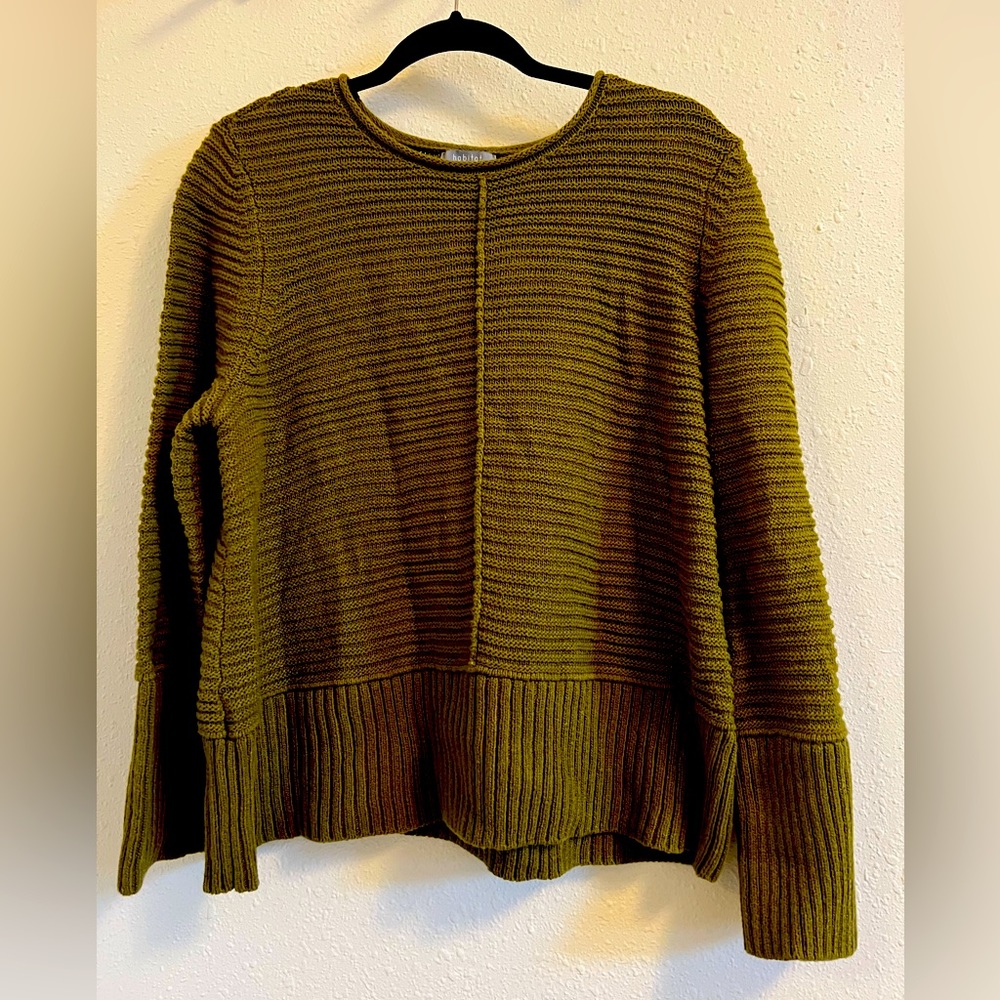 Habitat womens green ribbed oversized sweater